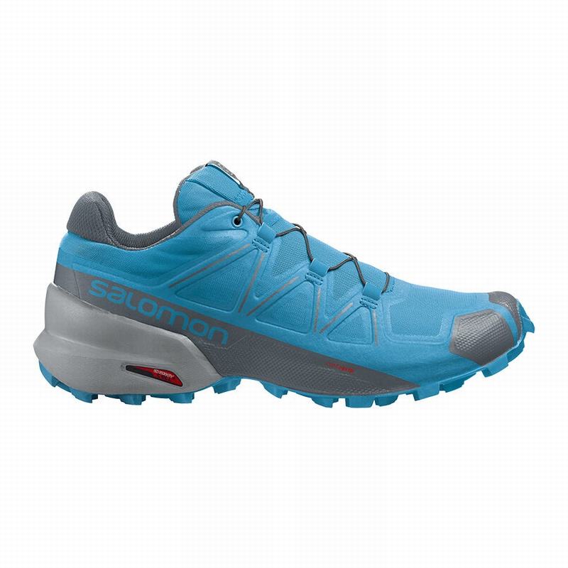 Chaussures De Trail Running Salomon Homme Bleu - Salomon SPEEDCROSS 5 - France (2197-TCHAM)